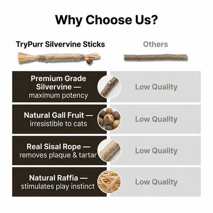TryPurr Natural Silvervine Dental Sticks